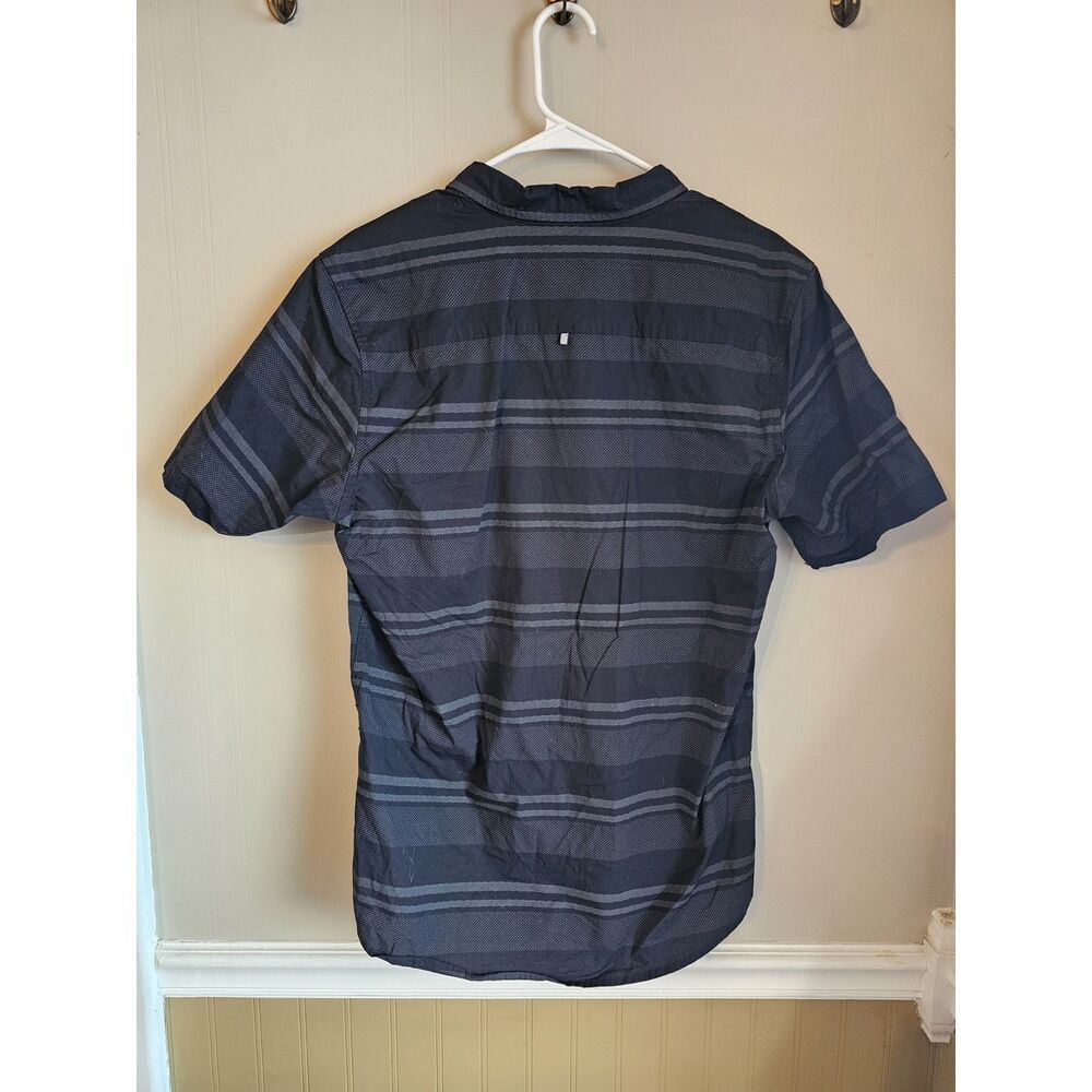 Oakley Regular Fit Polo Shirt Men's Size M Black/Gray‎ Striped - Picture 2 of 3